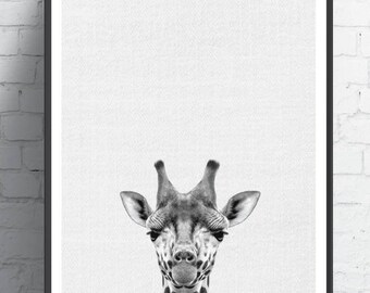 Giraffe Wall Art, Giraffe Print, Nursery Decor, Nursery Animal Print, Safari Nursery Art, Nursery Printable, Nursery Wall Art, Giraffe photo