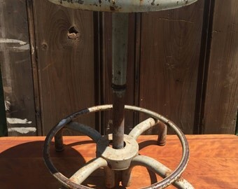 White Metal Stool
