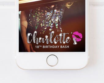 BIRTHDAY SNAPCHAT GEOFILTER, Snapchat Birthday Geofilter,21st Birthday Gifts for Her,Birthday Filter,Glitter Personalized Gift Idea,Birthday