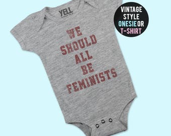 Feminist Baby Onesie Little Feminist Baby Girl Onesie Baby Girl Outfit Gender Neutral Unisex Newborn Hipster Trendy Cheap Bodysuit Birthday