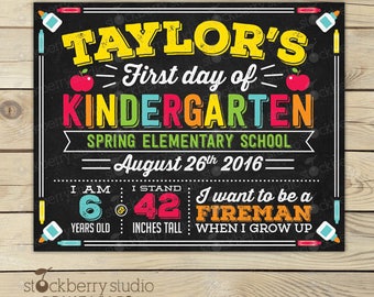 First Day of School Sign - First Day of School Chalkboard Sign - First Day Kindergarten Sign - 1st Day of School Sign - Back to School Sign