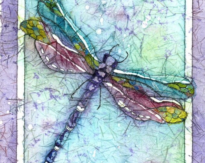 Batik Art,Dragonfly Art,Dragonfly Prints,A Dragonfly Painting, Watercolor Paintings,  Watercolor Painting, Wall Decor, Wall Art Painting,