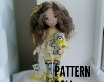 Pattern doll textile doll clothes Body PDF Sewing Pattern Rag Doll Pattern pdf Blank Rag PDF Doll Body Doll Form