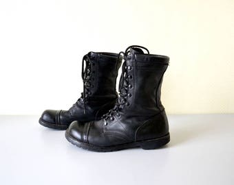 Vintage CORCORAN Boots VIBRAM made in USA / Combat Boots / Industrial Underground / size 12