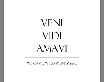 Veni vidi amavi | Etsy
