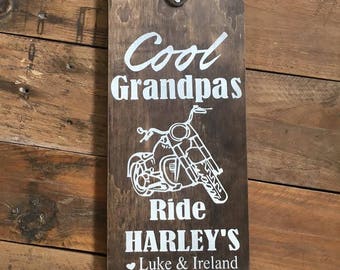 Grandpa Gift,Husband gift,Father's Day Gift,Papa Gift,Man Gift,Harley,Motorcycle Gifts,Harley Davidson Sign,Bottle opener,Groomsman,man cave
