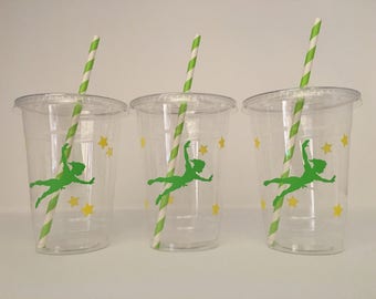Peter Pan Party cups, Peter pan Birthday party cups