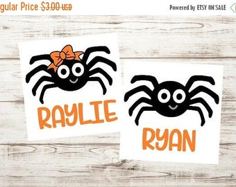 SALE- Matching sibling spiders svg - matching halloween svg - matching halloween shirts - sibling halloween outfit - twin halloween shirt sv