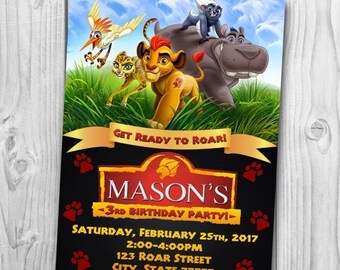 The Lion Guard Invitation - The Lion Guard Birthday Party Invitation - The Lion Guard Printables