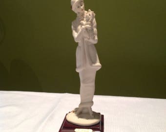 Vintage 1987 Giuseppe Armani Florence LADY WITH DOG, Yorkie, Limited Edition Figurine