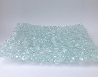 Fused tempered glass plate