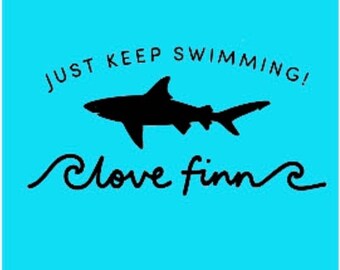 Just Keep Swimming - Love Finn Garden Flag (13"x18")