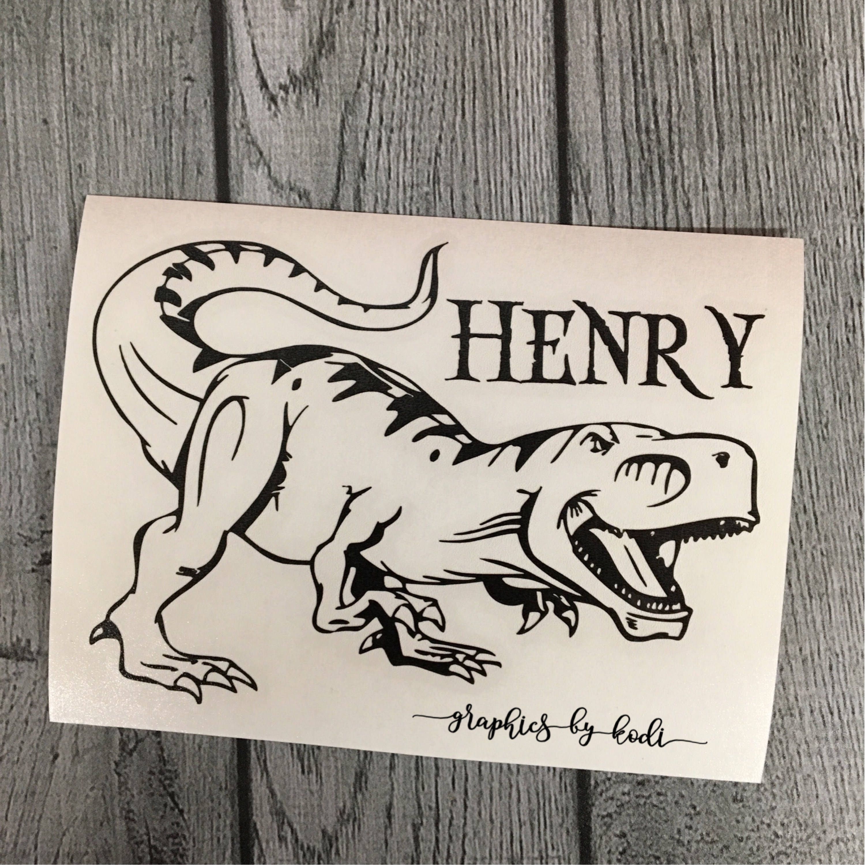 T Rex Vinyl Decal Personalized Dinosaur Decal Sticker 4369