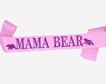Mom To Be Sash, Mama Bear, Maternity photo prop, Pregnancy Sash, Baby Sash, Mum to be sash, Baby Shower gift, Gender reveal, 18 colours