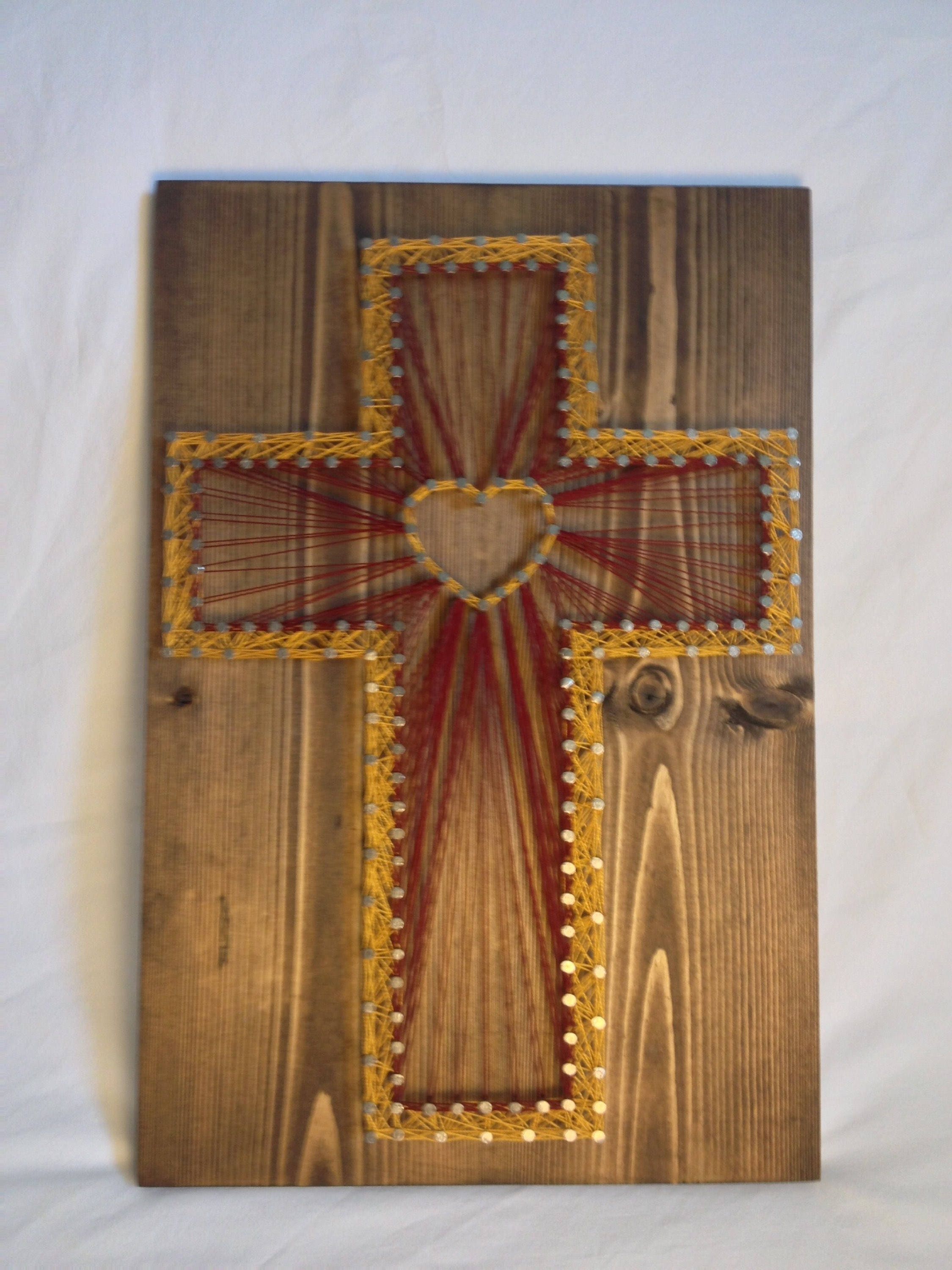CUSTOM Cross String Art Religious Christian Decor Home