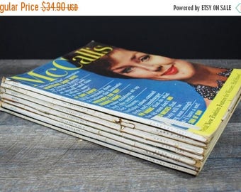 CLEARANCE SALE Vintage McCalls Magazine Collection / Mid Century Advertising and Marketing / Women's Health and Beauty / Retro Fashion / 196