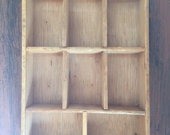 Shadow Box / Printers Tray / Display Shelf / Display Case / Wooden Knick Knack Shelf