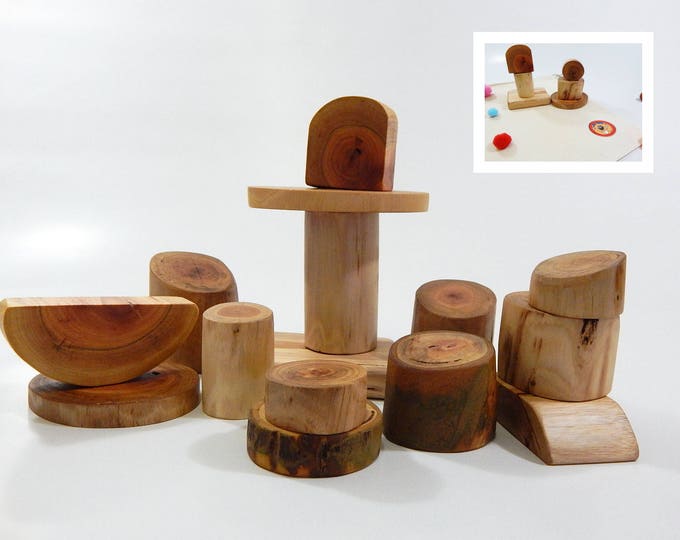 WOODLAND FOREST BLOCKS - 15 piece set
