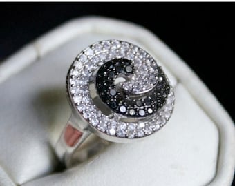 ON SALE One of a kind CZ Silver Ring