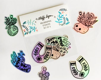 Holographic Stickers - Set of 5