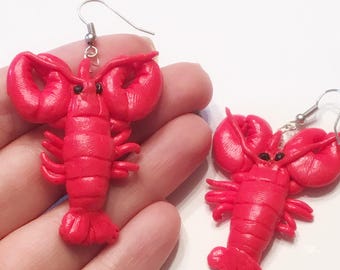 Dangle lobster earrings