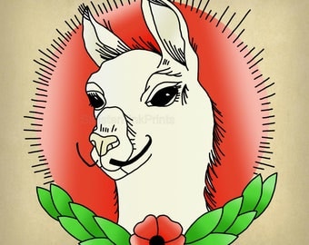 llama tattoos etsy llama tattoos etsy