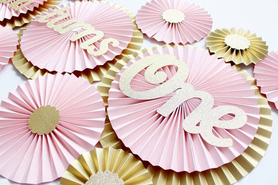 Princess Party Decorations Pink and Gold First Birthday