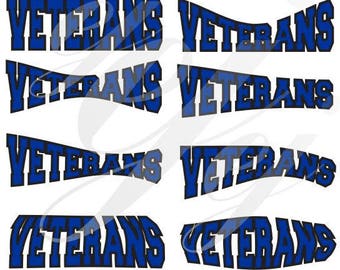 Veterans High School Bonaire Ga Curved Layouts SVG EPS DXF Digital Cutting Design- Instant Download- jpg pdf Vector File Graphic Design
