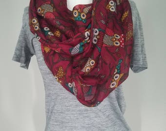Owl Scarf, Owls Scarf, Owl, Owl Print Scarf, Owl Print