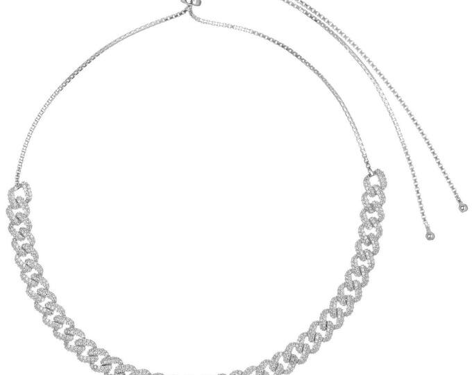 Choker necklace Sterling Silver Choker Necklace Choker Chain Chain Link Choker