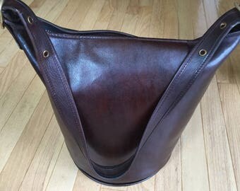 Coach Iconic Helens Design Extra Large Bucket Bag In Brown-Cognac