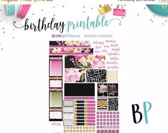 1YRSALE Birthday Monthly // Mini Happy Planner // Monthly View // Printable Planner Stickers // Cut Lines