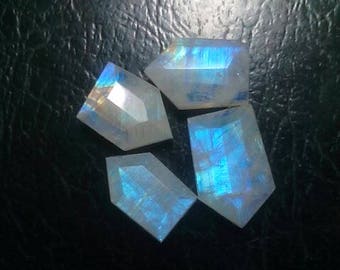 Rainbow Moonstone Faceted Fancy Shape 4 Pcs.