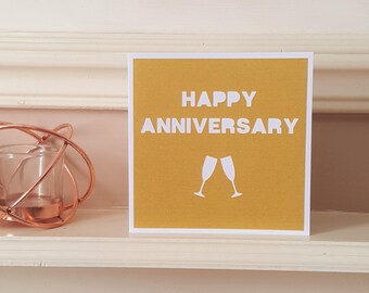 Anniversary card, Papercut card, Greetings card, Paper anniversary, 1st anniversary, Card for husband, Card for wife