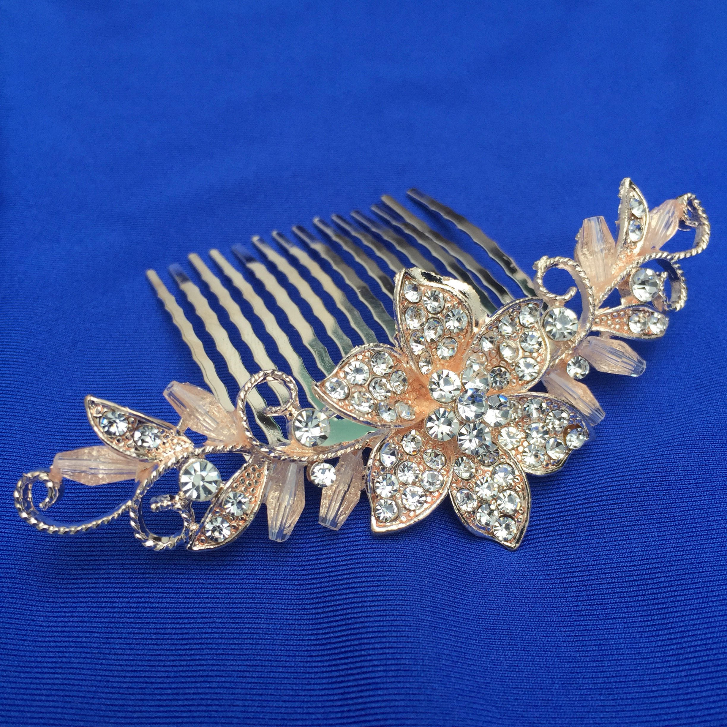 Rose gold hair comb rose gold Wedding hair comb bridal hair