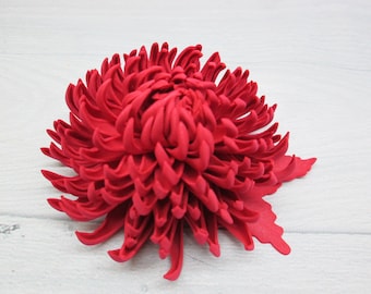 Girl gift Baby hair clips Daughter gift Flower hair clip Toddler hair clips Red hair clip Flower girl hair Red flower hair Flower girl clip