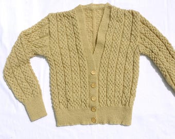 1930s 1940s Style Handknitted Lacy Cardigan
