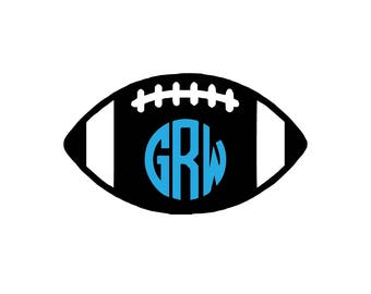 Football monogram download, unique sports svg, dxf, eps, ai, png, instant download, cute football mom monogram, mono, ball, football outline