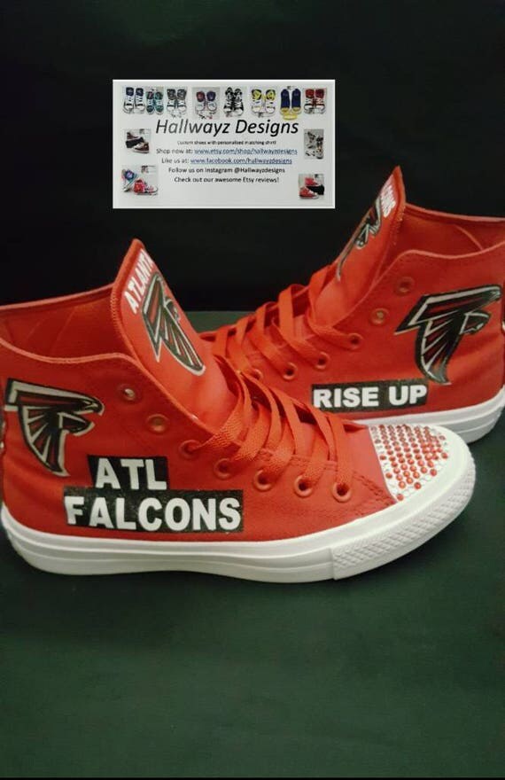 Bling NFL shoes Custom Atlanta Falcons Football Converse