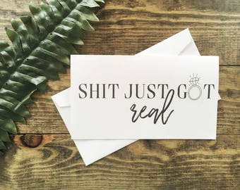 Shit just got real | Etsy