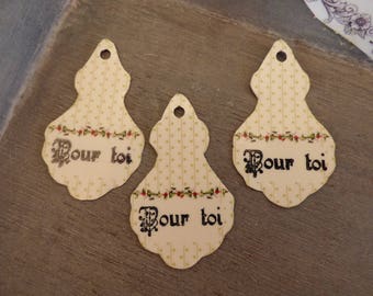 Lot metal "Tassels" Christmas tags