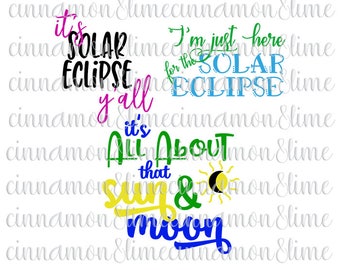 Solar Eclipse Svg, Solar Eclipse 2017, Eclipse Svg, Total Eclipse 2017, Eclipse Party Svg, Eclipse DIY Shirt, Sun Svg, Moon Svg, USA Solar