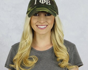 Gamma Phi Beta Camo Baseball Hat