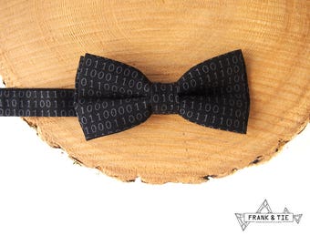 Binary code bow tie Kids bow tie Black and white bow tie Baby bow tie Computer bow tie Geek bow tie Numbers