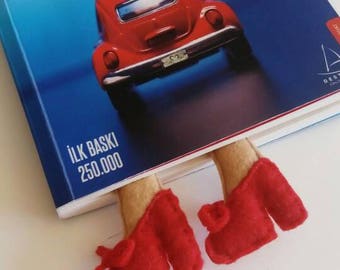 Handmade bookmark.Red slippers.Personalized Bookmarks.Louboutine Book mark.Back to school gift.