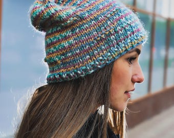 Womens hat Beanie hat Knit hat Knit hats women Chunky knit hat Wool knit hat Chunky beanie Beanie womens Slouchy beanie Gift for her