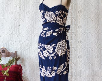 1950's Hawaiian Halter and Coverlet with Wrap Front