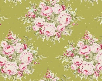 Tilda Fabric Autumn Trees Floribunda On Green TD481041
