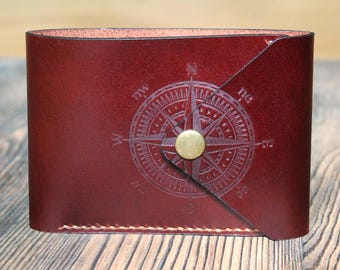 Leather wallet Anniversary gift for Husband gift for boyfriend gift for brother Mens wallet brown Graduation gift Personalized wallet Bifold