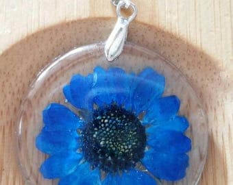 resin pendant with real flower